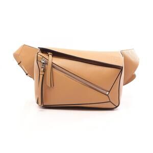 Loewe Puzzle Bum Bag Small Waist Body Handbag Leather Men's Beige
